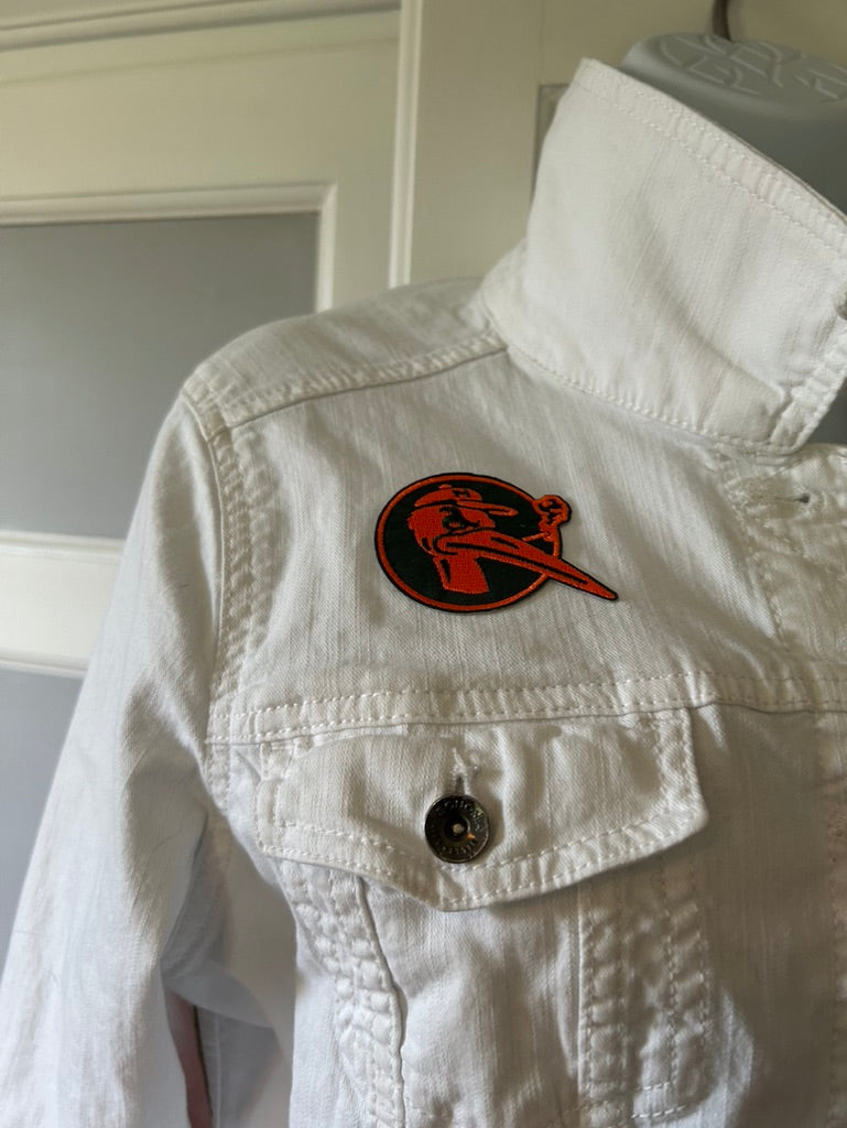 University of Miami vintage up-cycled denim jacket