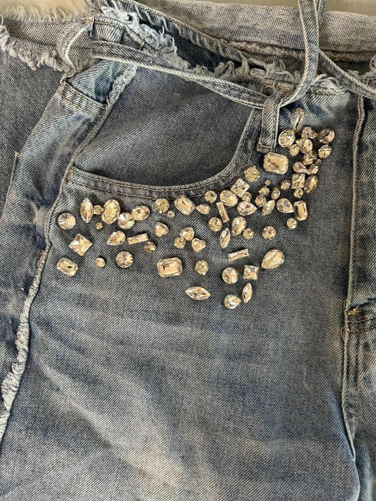 Upscaled Rhinestone Jeans - Alice & Olivia Dupe