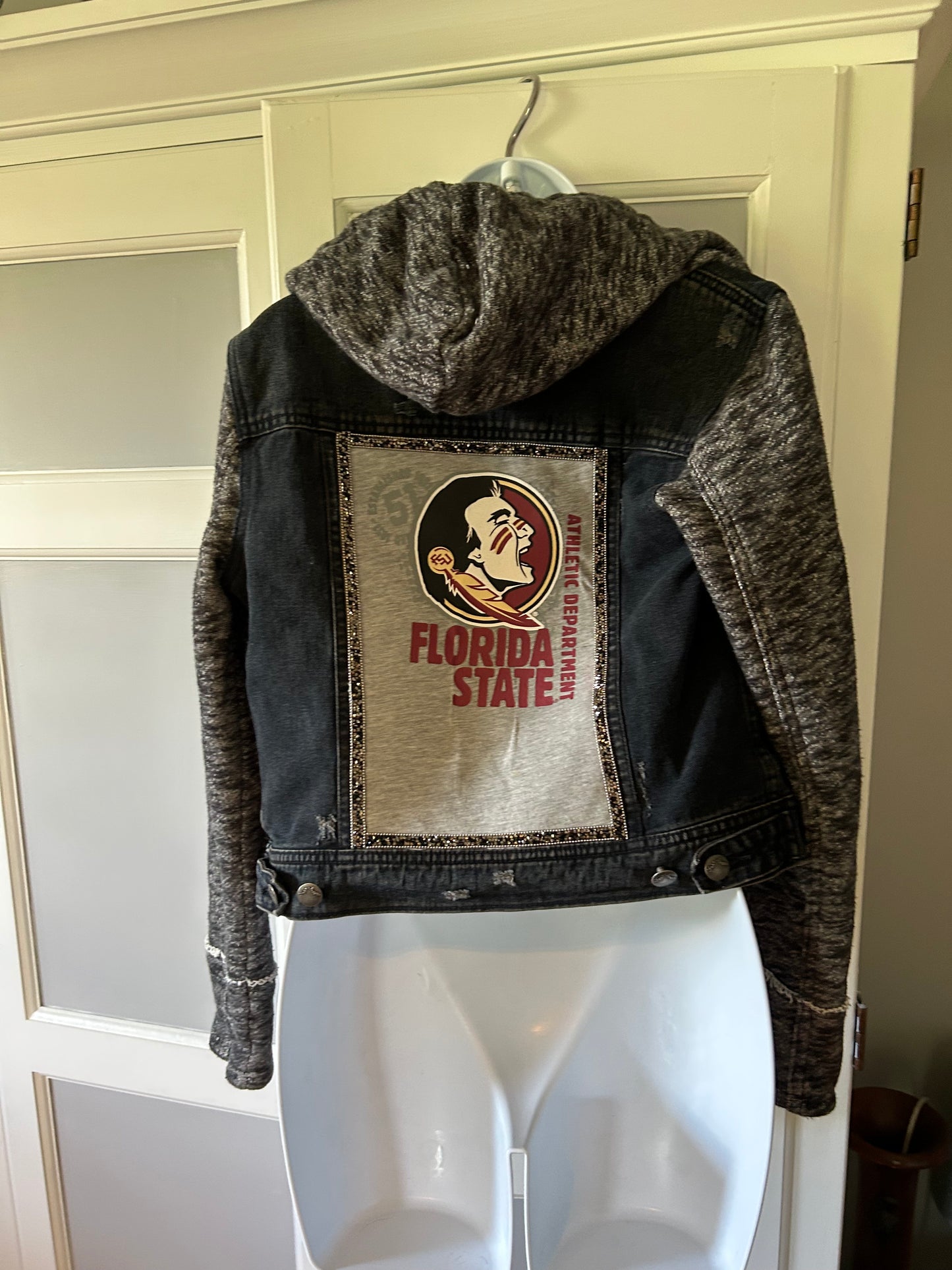 Floridas State Black Denim Hoodie