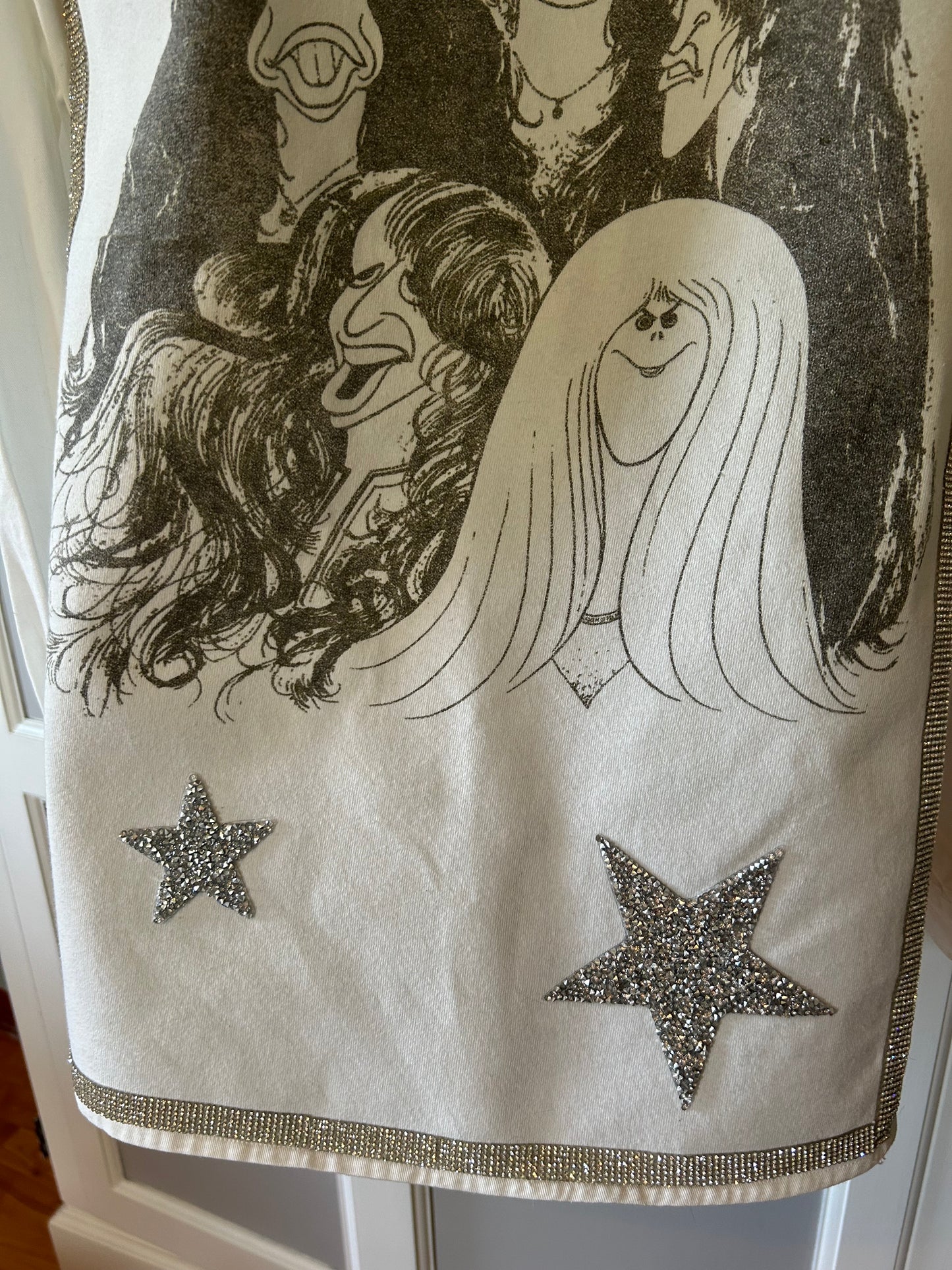 Aerosmith Inspired White Denim Jacket