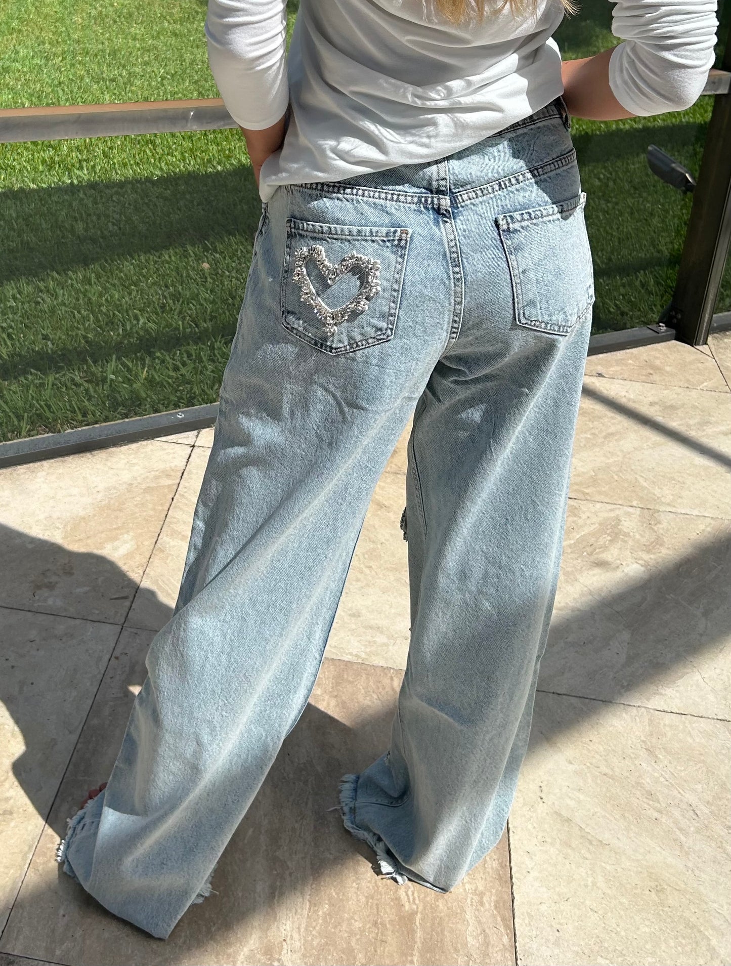 Upscaled Rhinestone Jeans - Alice & Olivia Dupe
