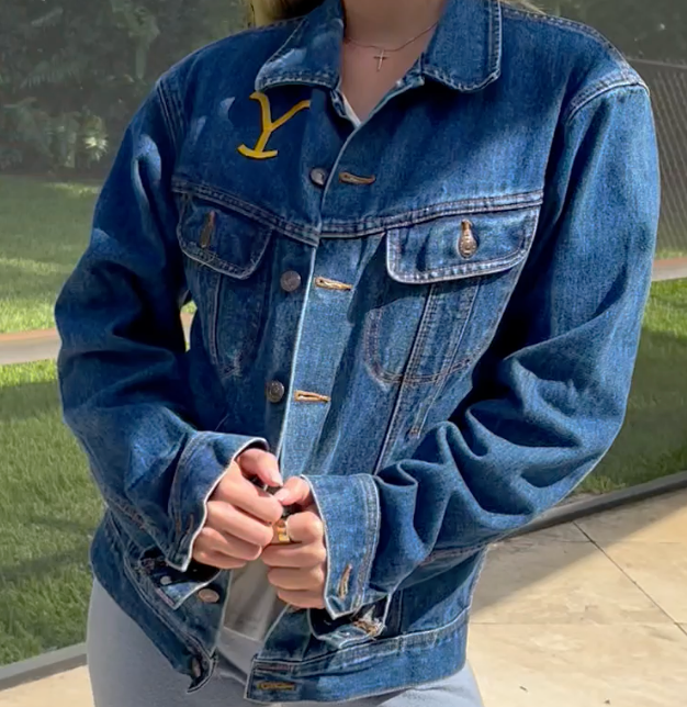 Yellowstone Train Station Denim Jacket
