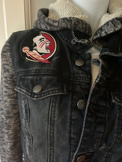 Floridas State Black Denim Hoodie