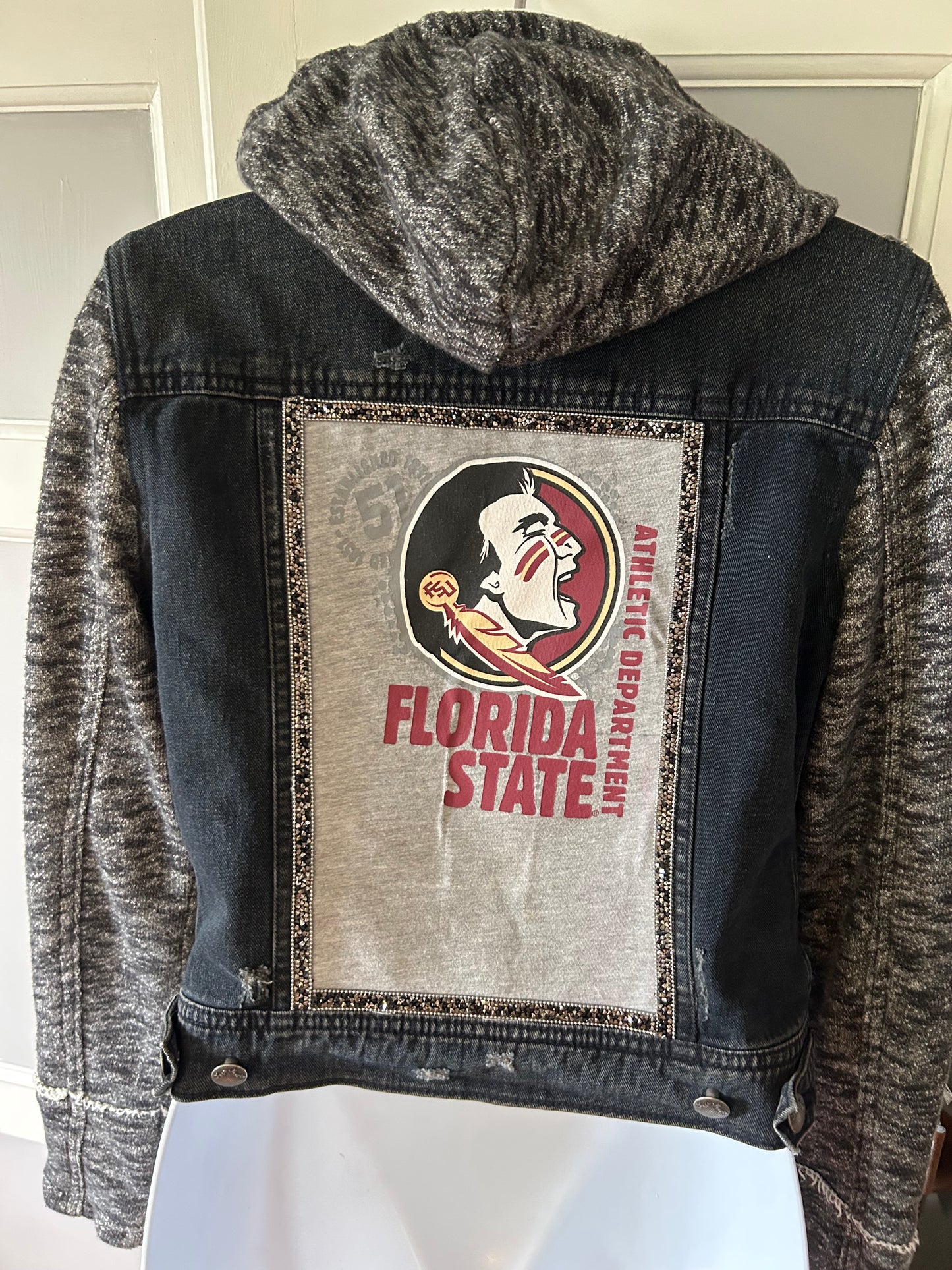Floridas State Black Denim Hoodie